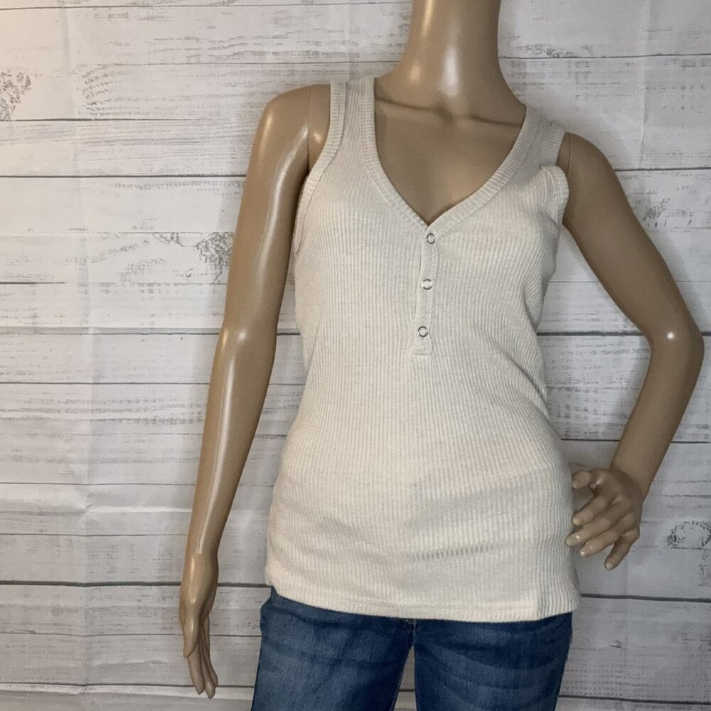 NWOT Khaki Ribbed Tank Top